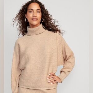 Old Navy Women's Beige Cowl Neck Sweater